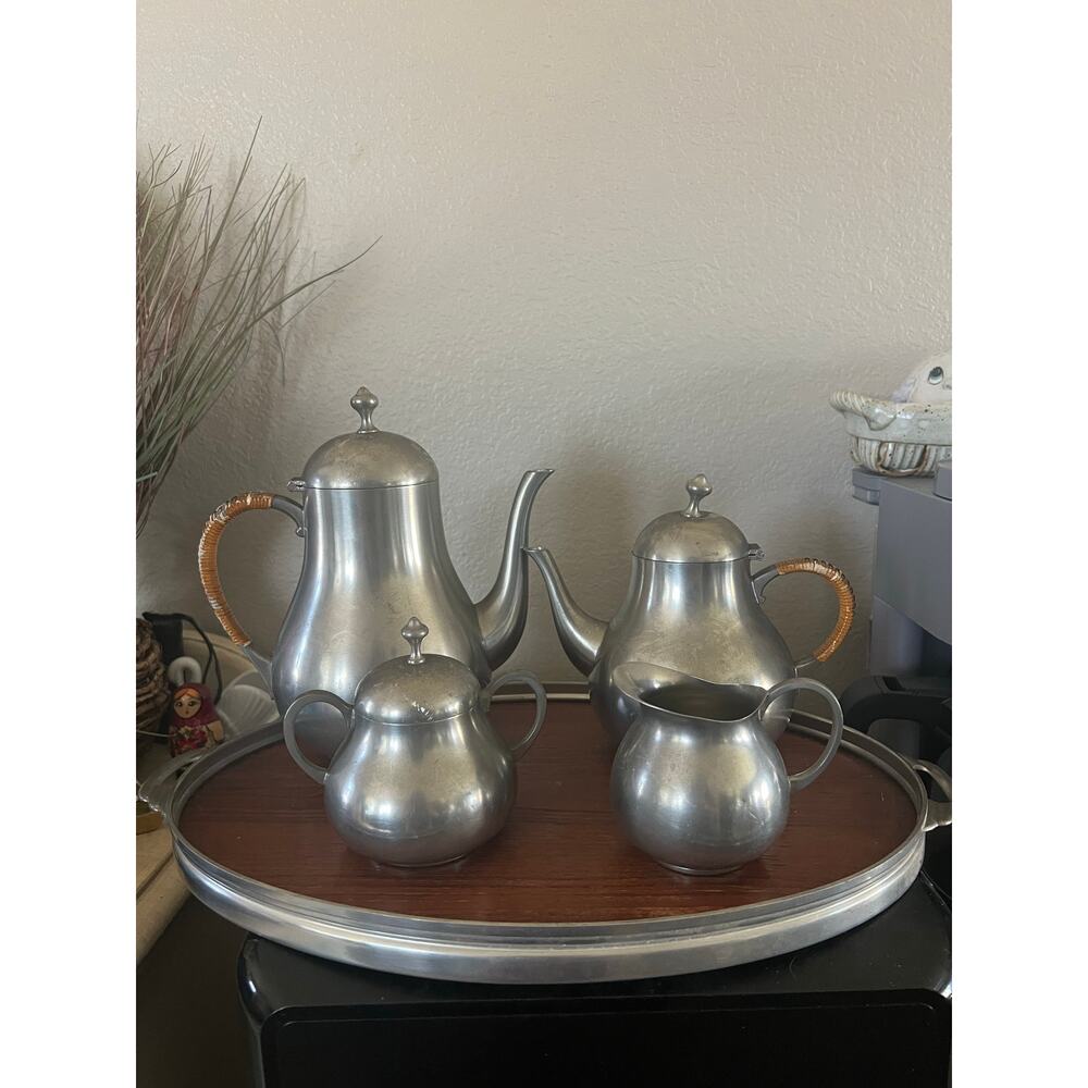 Mid-Century ROYAL HOLLAND K.M.D. TIEL Pewter Tea Set
